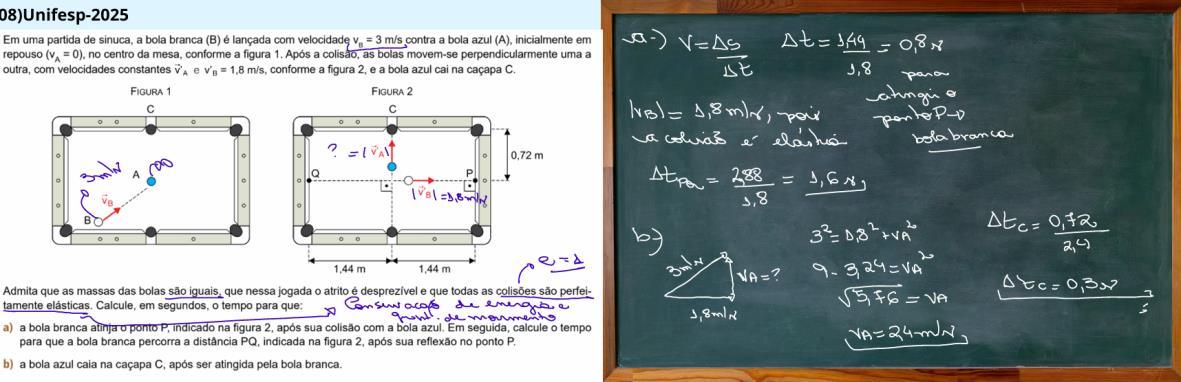 Exemplo real de aula de Física 1