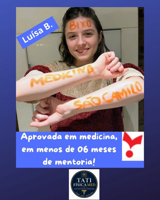 Resultado de aluna aprovada em Medicina